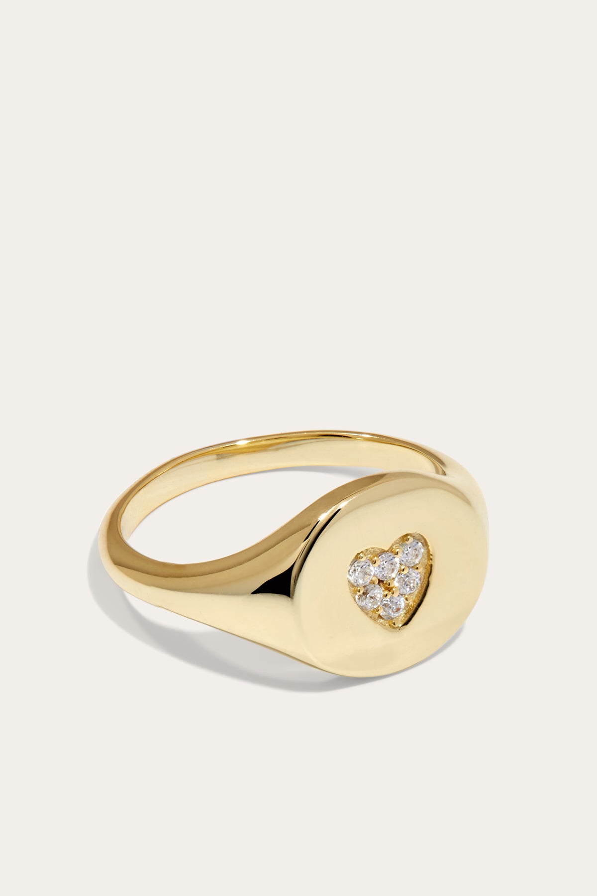 Boheme Heart gold vermeil signet ring