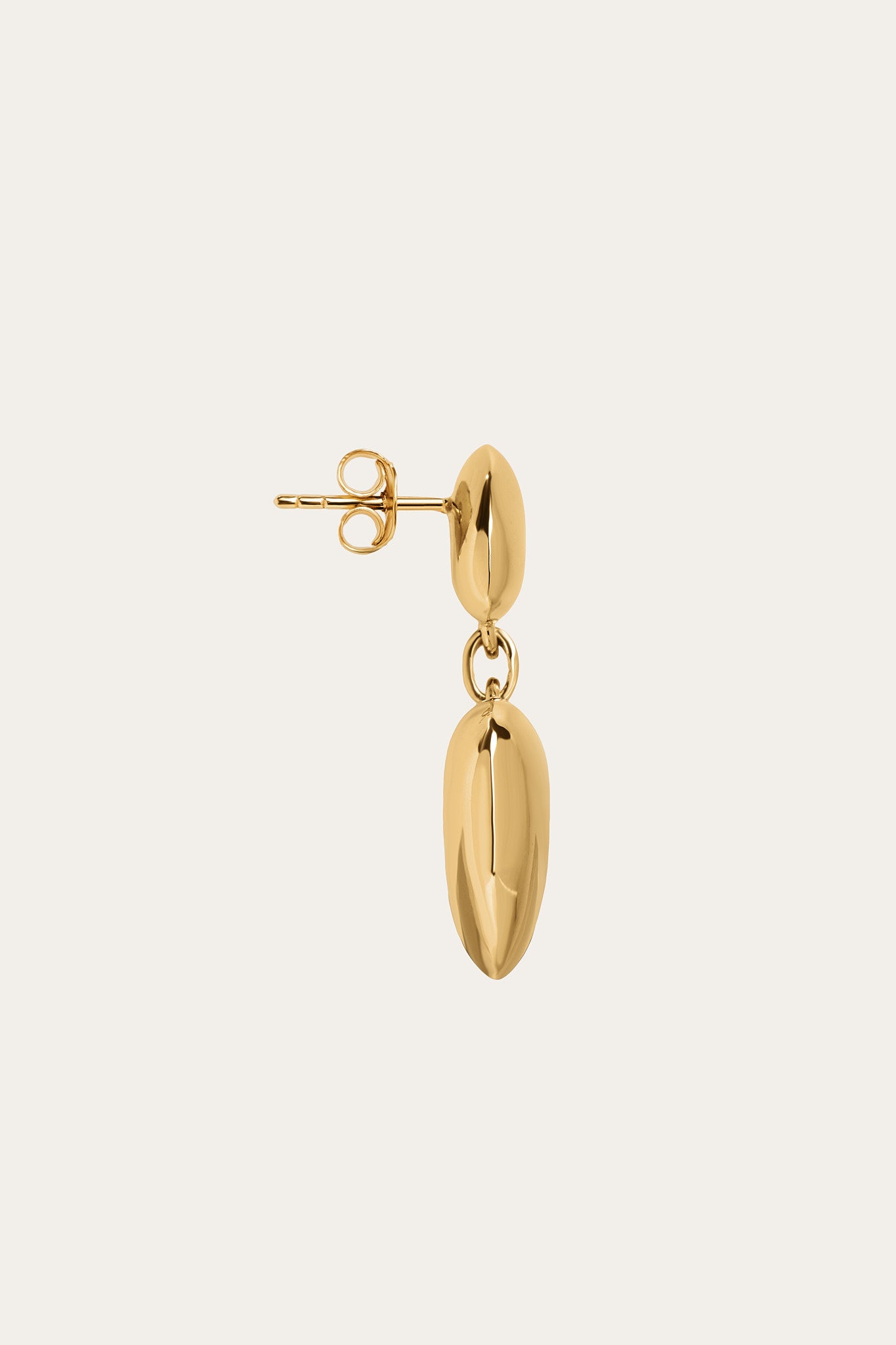 Puffed Heart Gold Vermeil Earrings