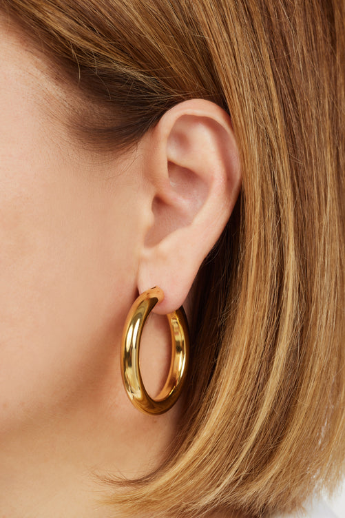 Puffy Hoops for Sensitive Ears