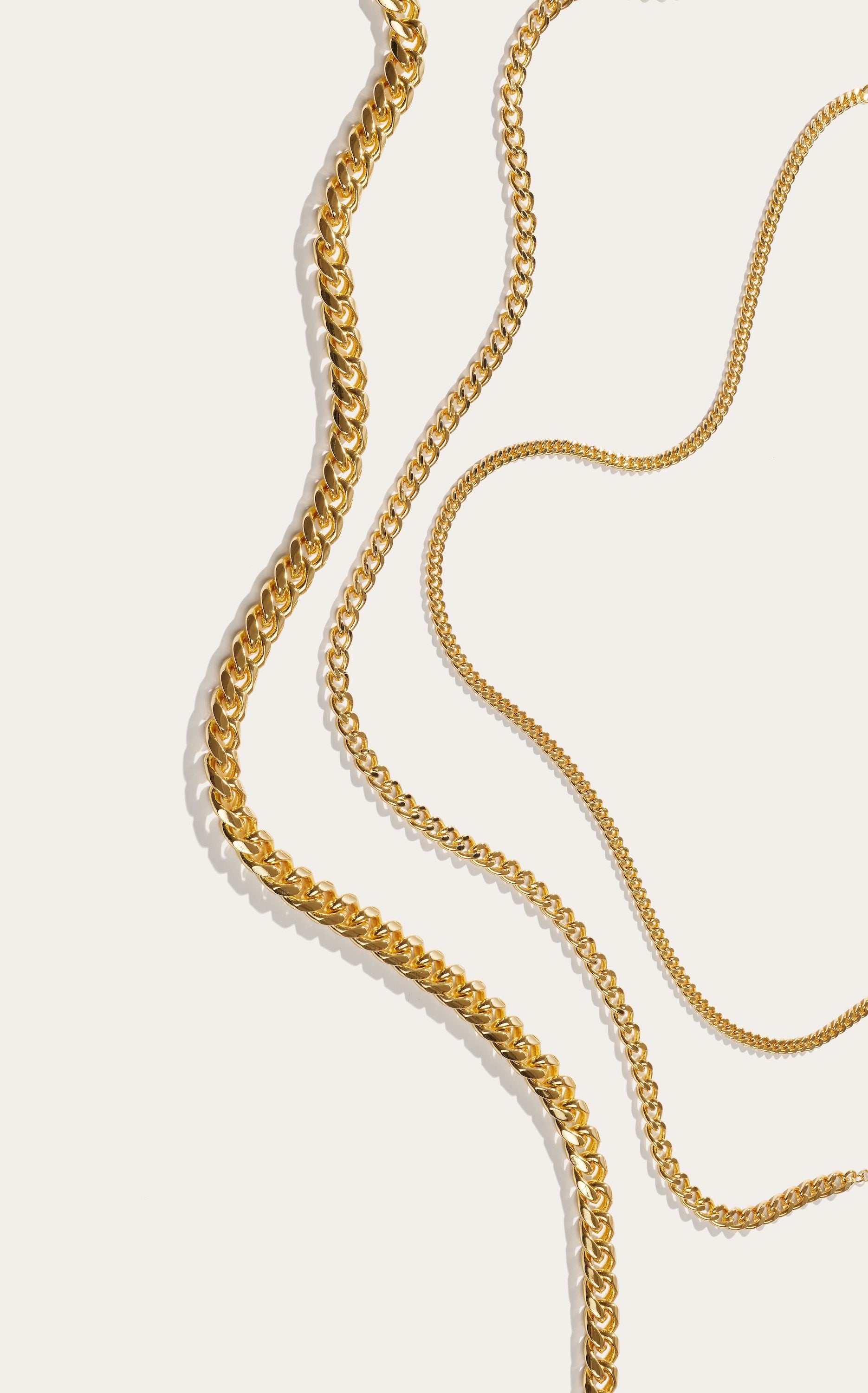 Large Catena gold plated necklace