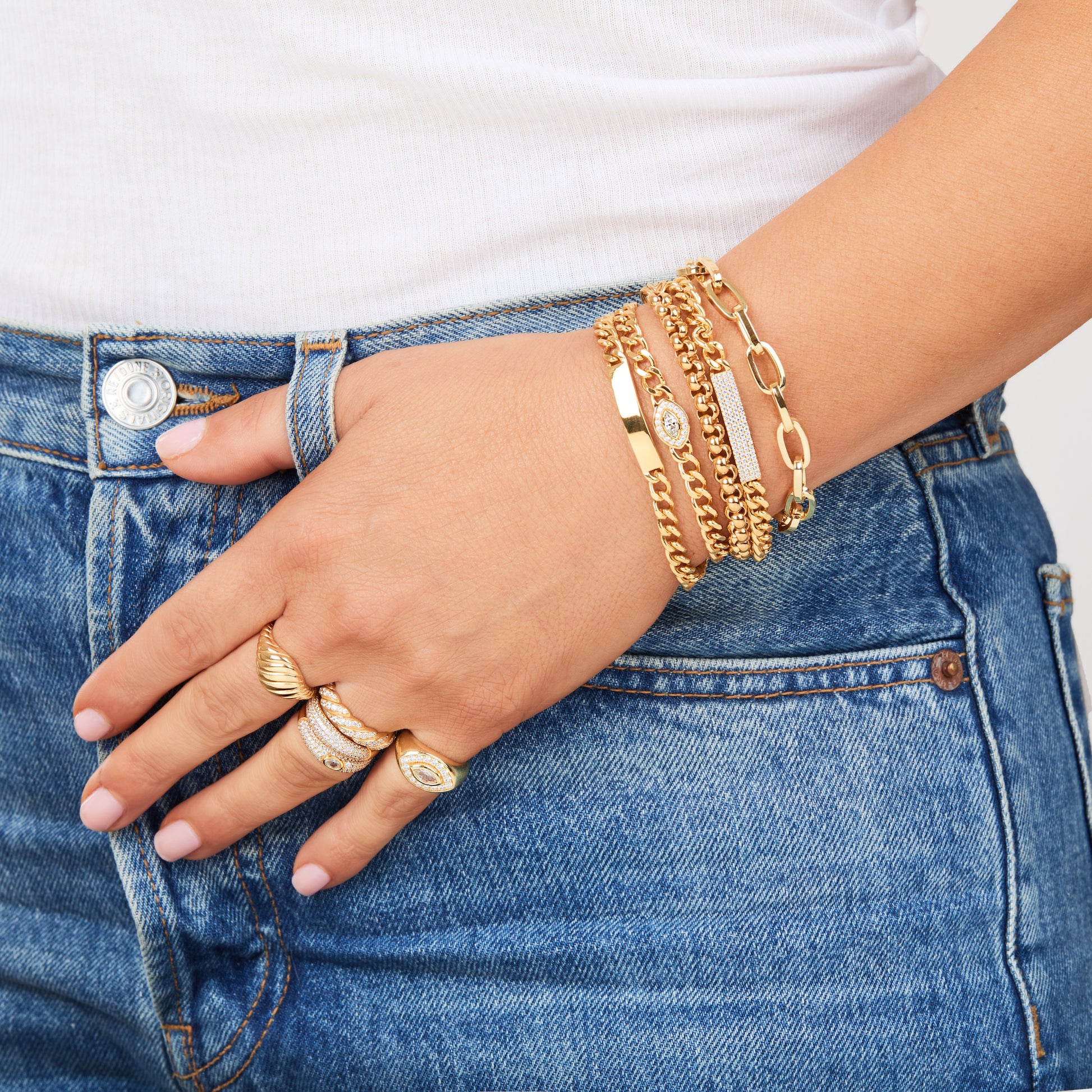 Catena ID gold plated chain bracelet