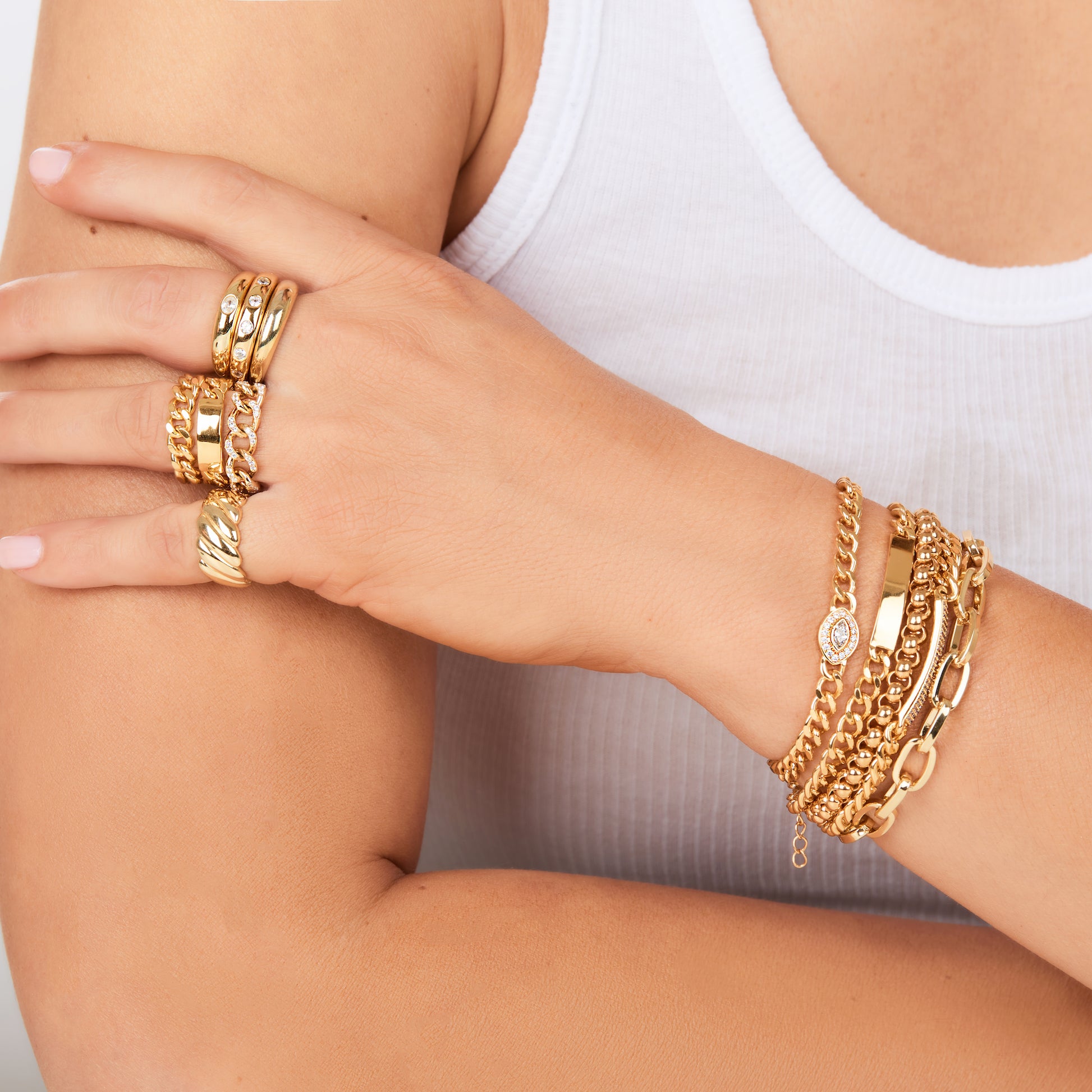 Cara gold plated chain anklet/bracelet