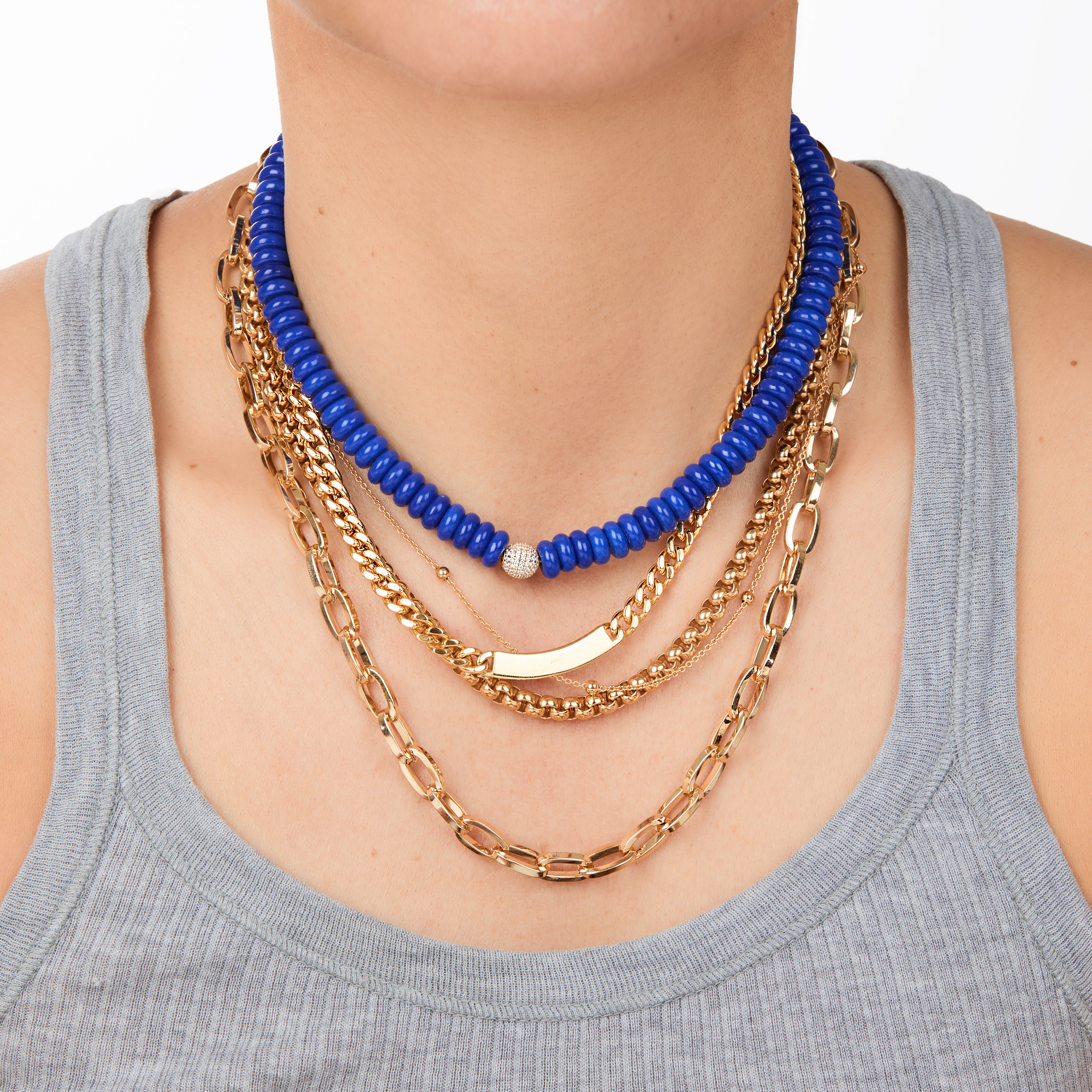 Gilda gold plated chain necklace