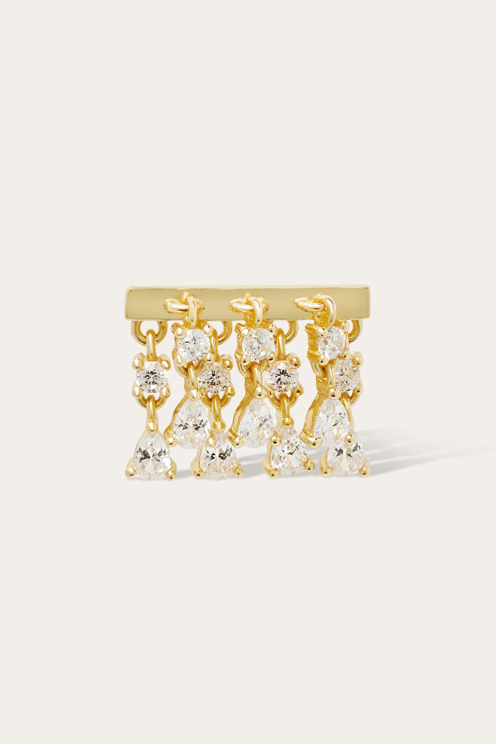 Charlie gold vermeil stud bar earring (ball screw)
