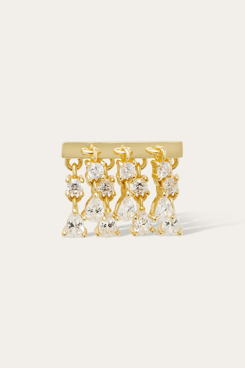 Charlie gold vermeil stud bar earring