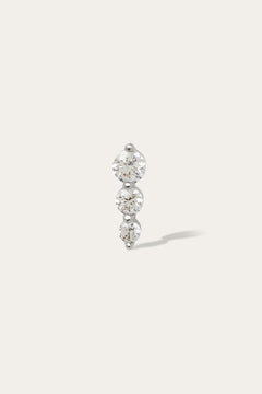 "True Love" triple dot sterling silver stud earring (ball screw)