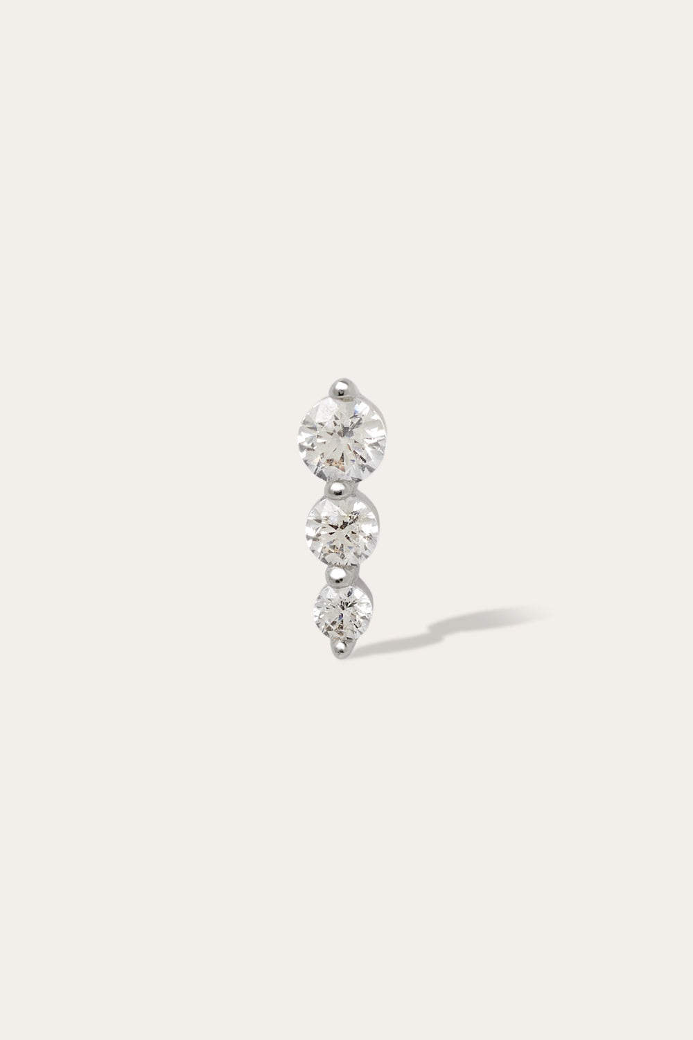 "True Love" triple dot sterling silver stud earring