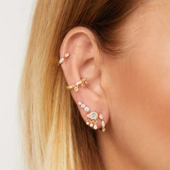 "True Love" triple dot sterling silver stud earring