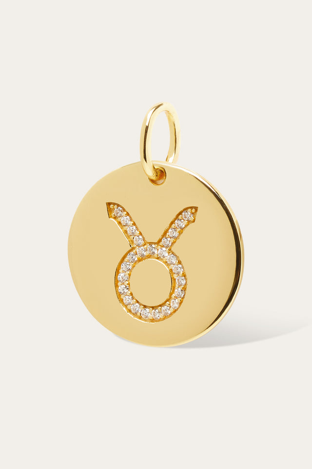 Taurus gold vermeil zodiac disc