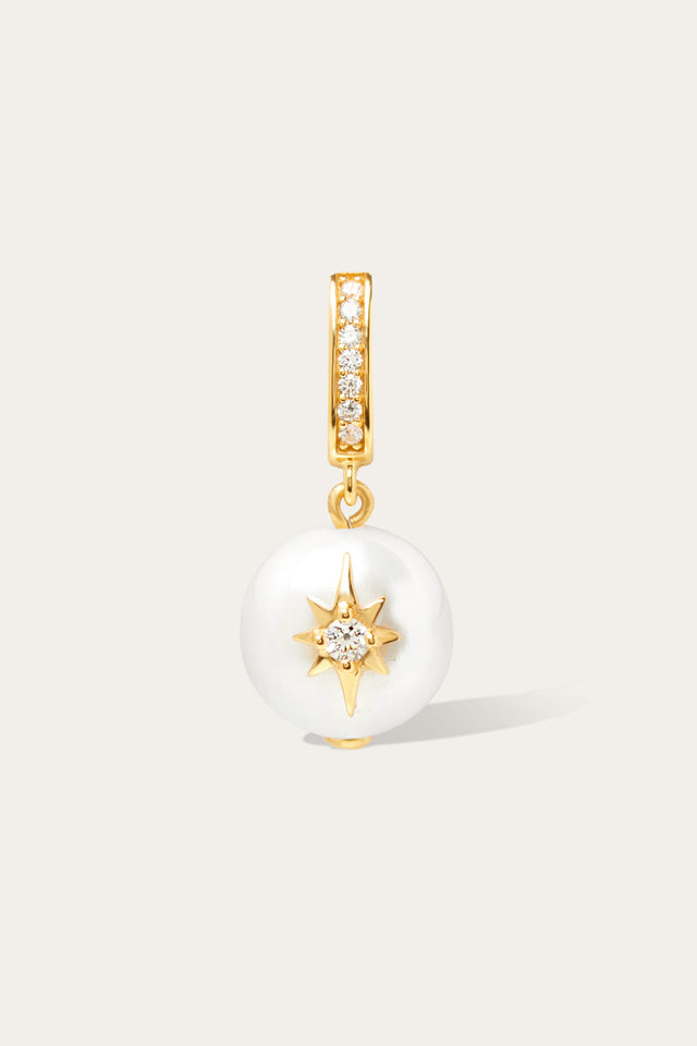 Mini Sfera starburst pearl charm