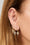 Roman cross gold vermeil earring