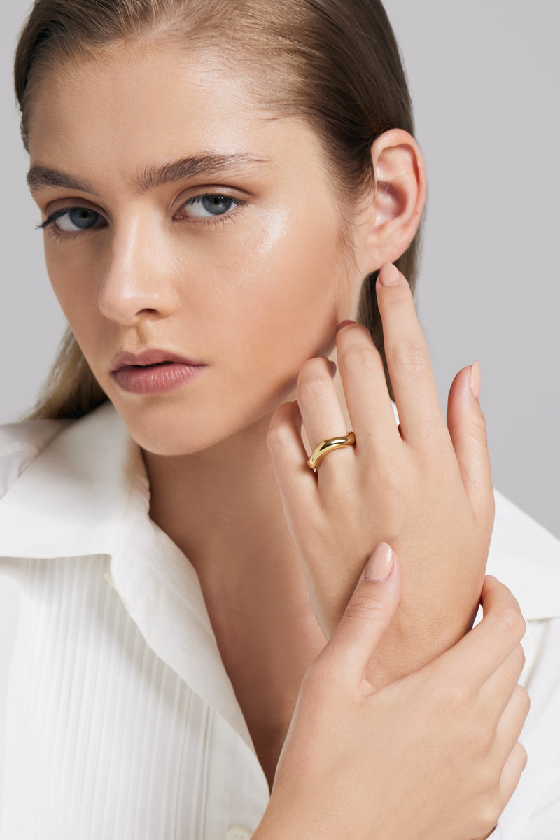 Kyma vector gold vermeil ring