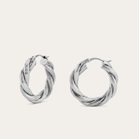 THE TINA FAMILY: GOLD & SILVER HOOP EARRINGS