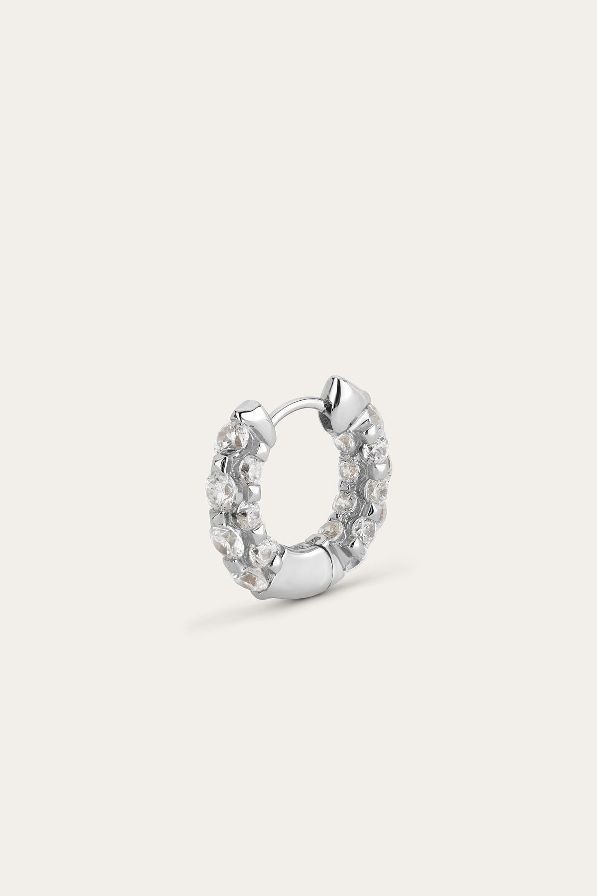 Gatsby silver huggie