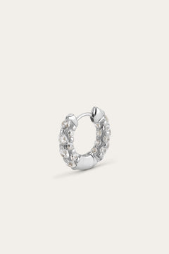 Gatsby silver huggie