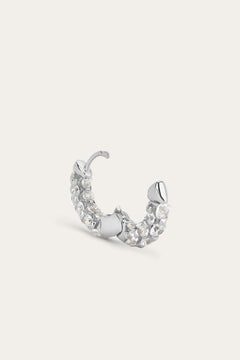 Gatsby silver huggie