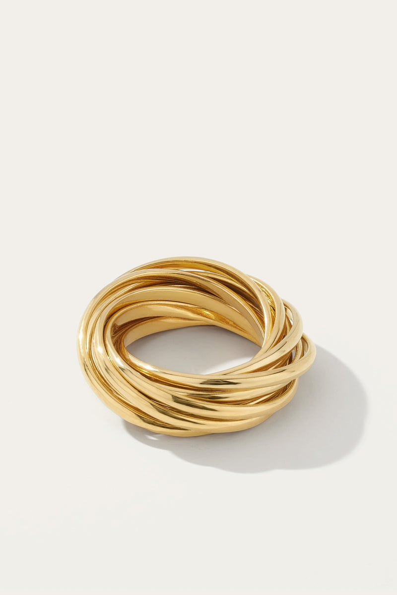 Corda Doppio Gold Vermeil Ring