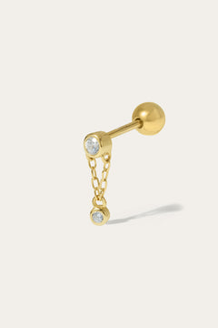 Ora gold vermeil stud (ball screw)