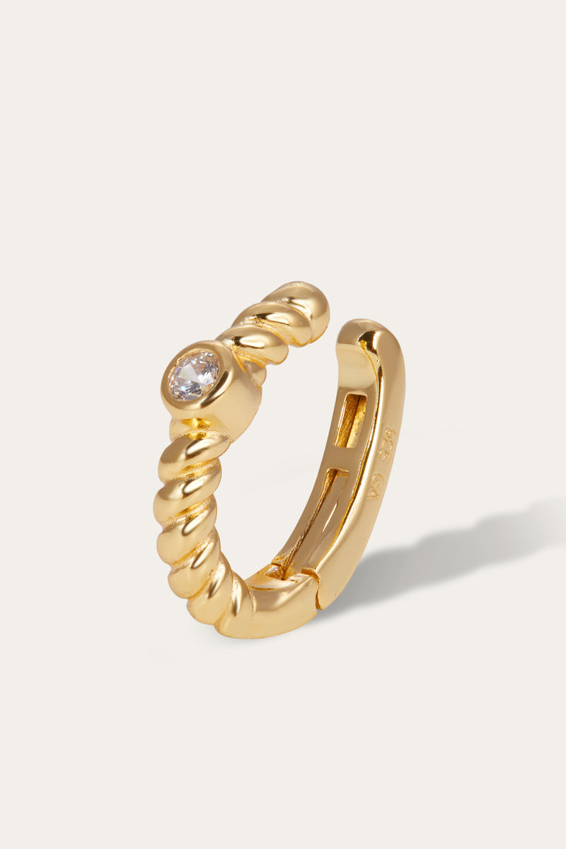 Speira round cz gold vermeil ear cuff