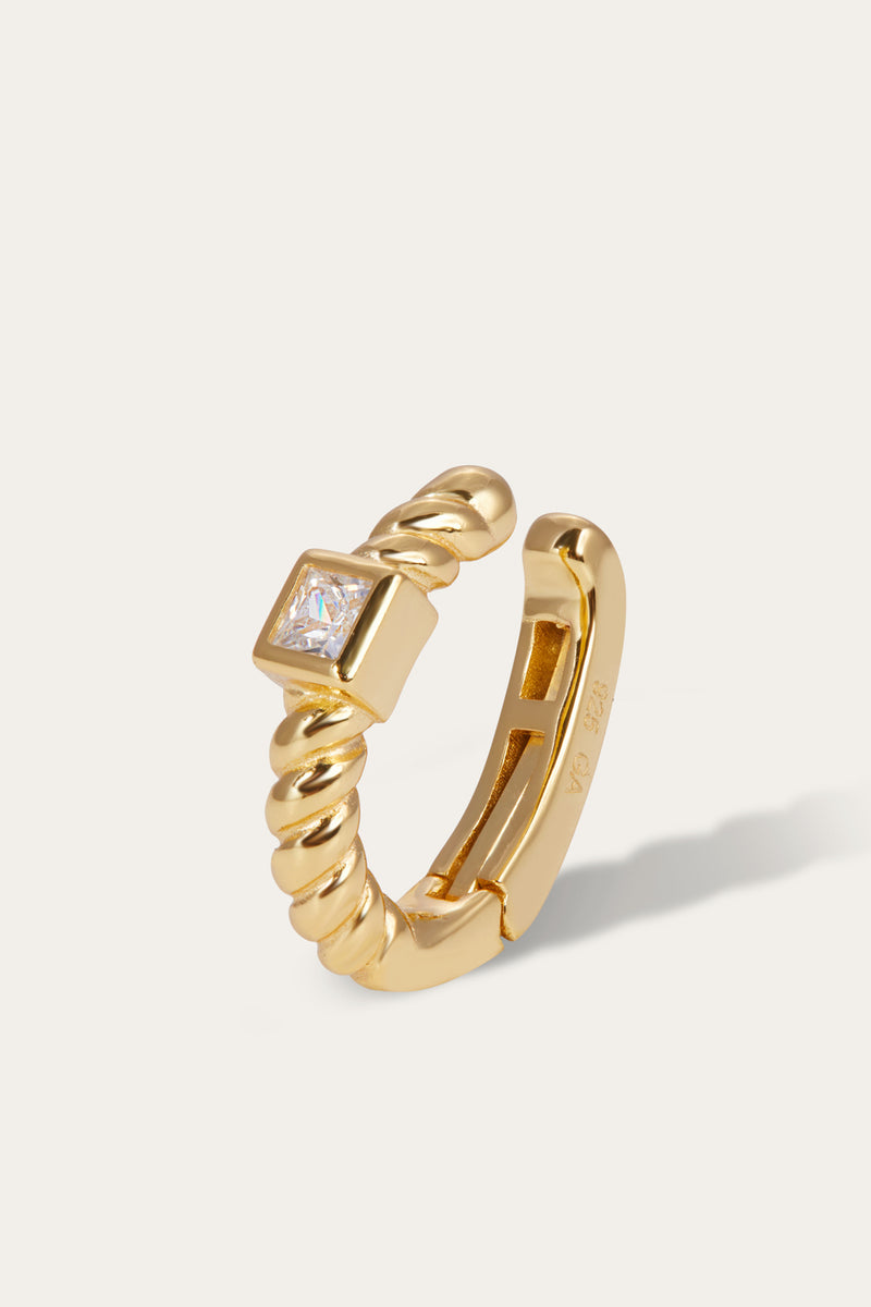 Speira square cz gold vermeil ear cuff