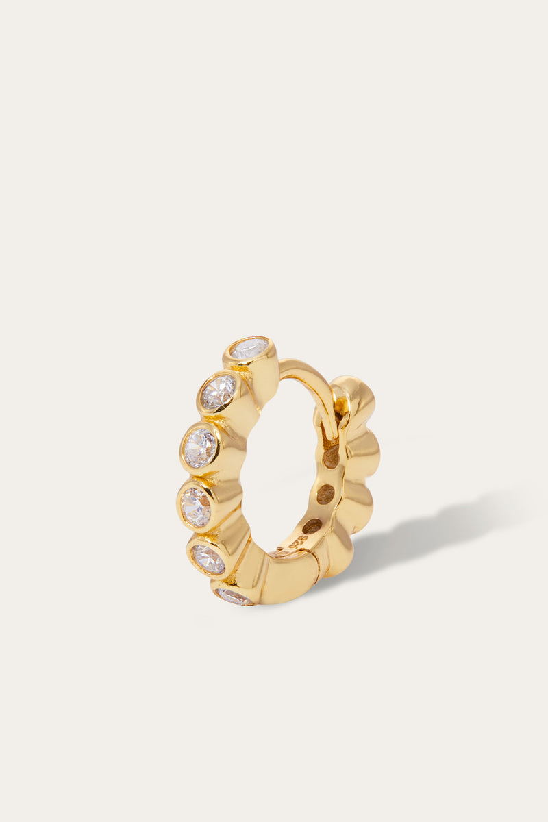 Lola 8 mm gold vermeil huggie