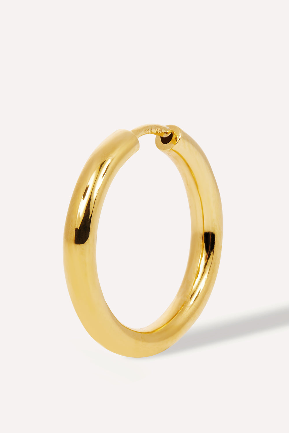 Simple 15mm gold vermeil mini hoop