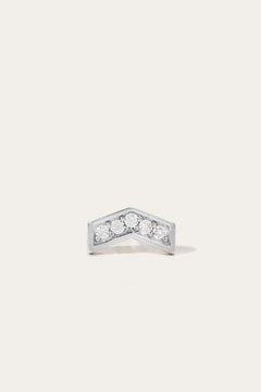 Chevron sterling silver stud (ball screw)