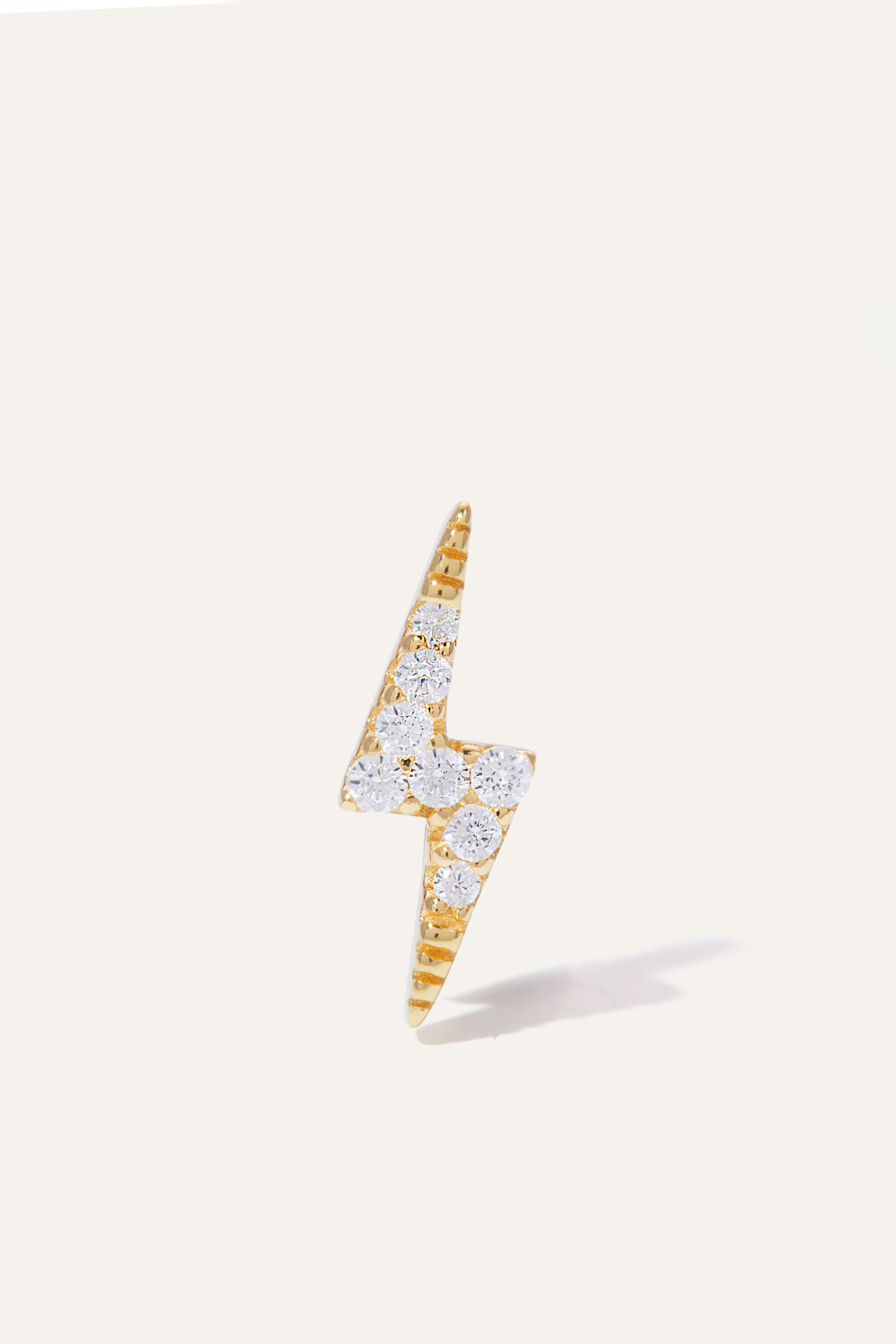 Bolt gold vermeil stud