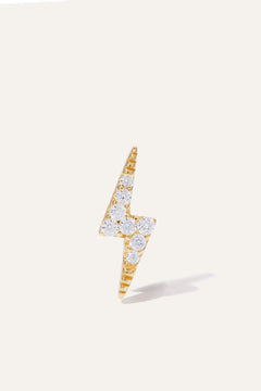 Bolt gold vermeil stud (ball screw)