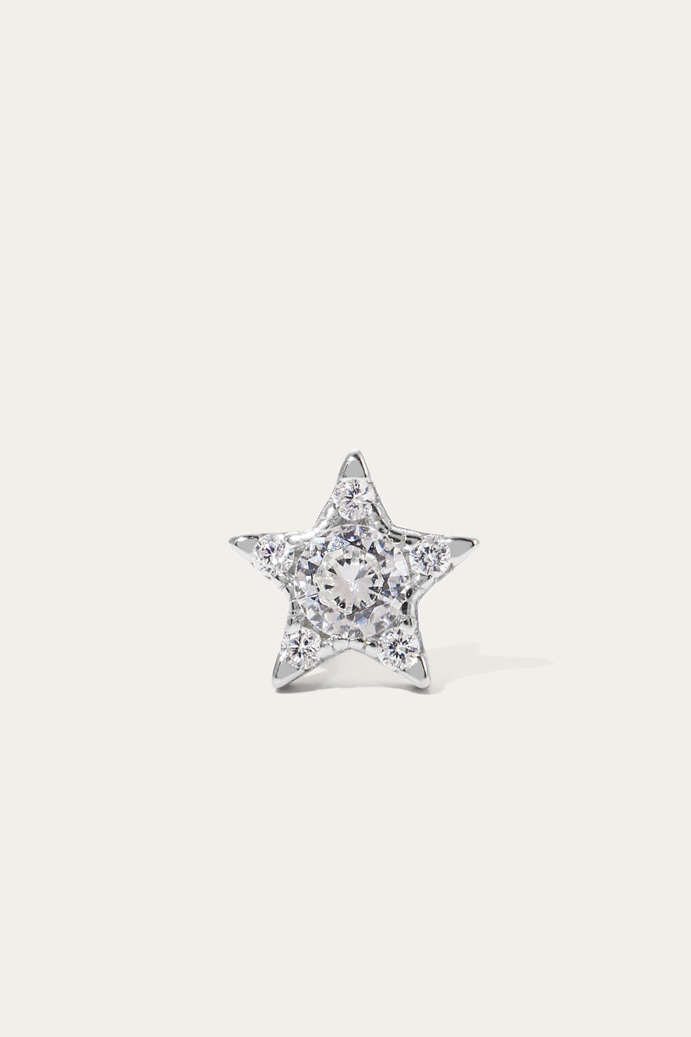 Star sterling silver stud