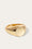 Simple gold vermeil signet ring