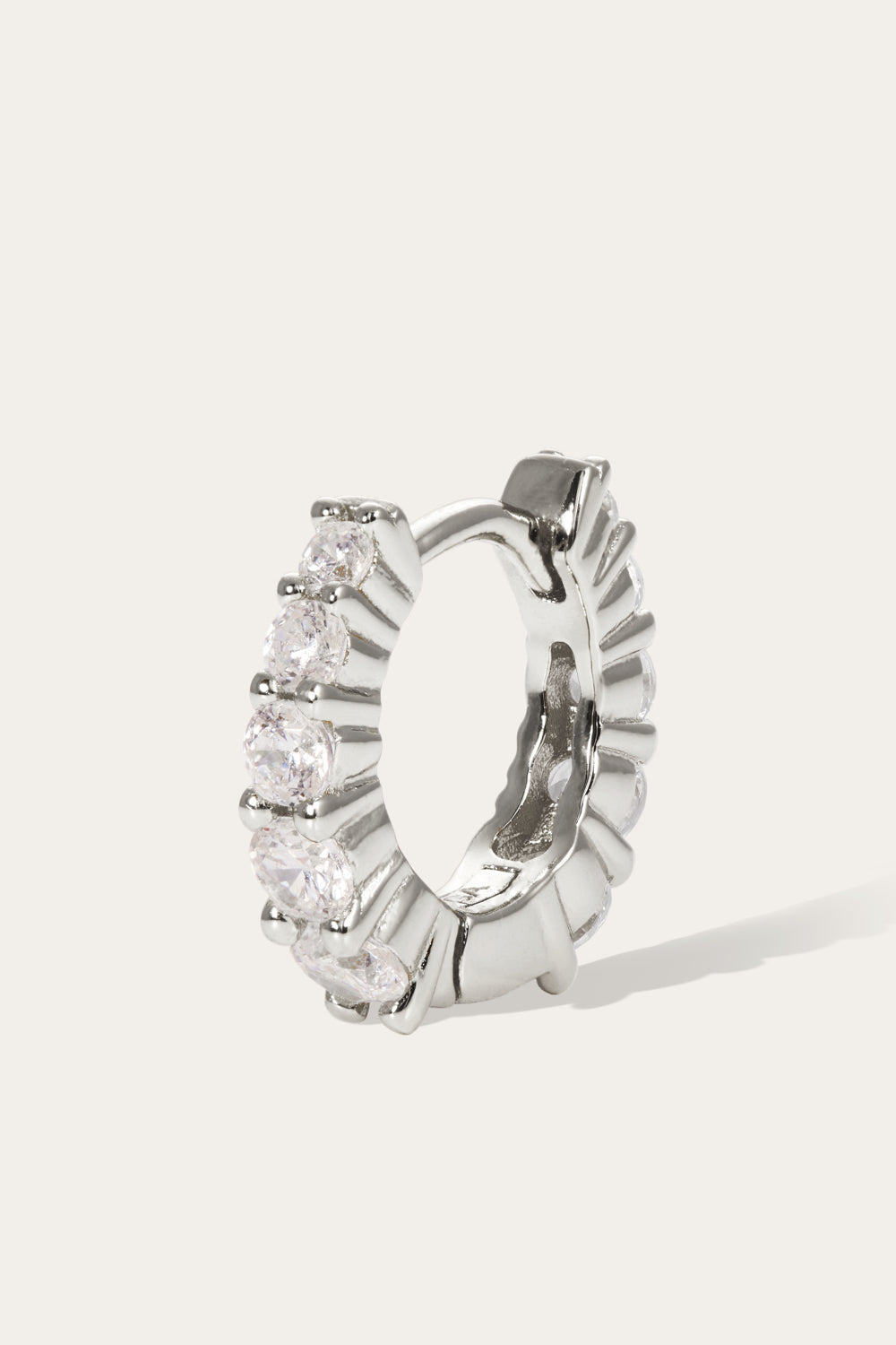 Mini Gala 8.5mm sterling silver huggie