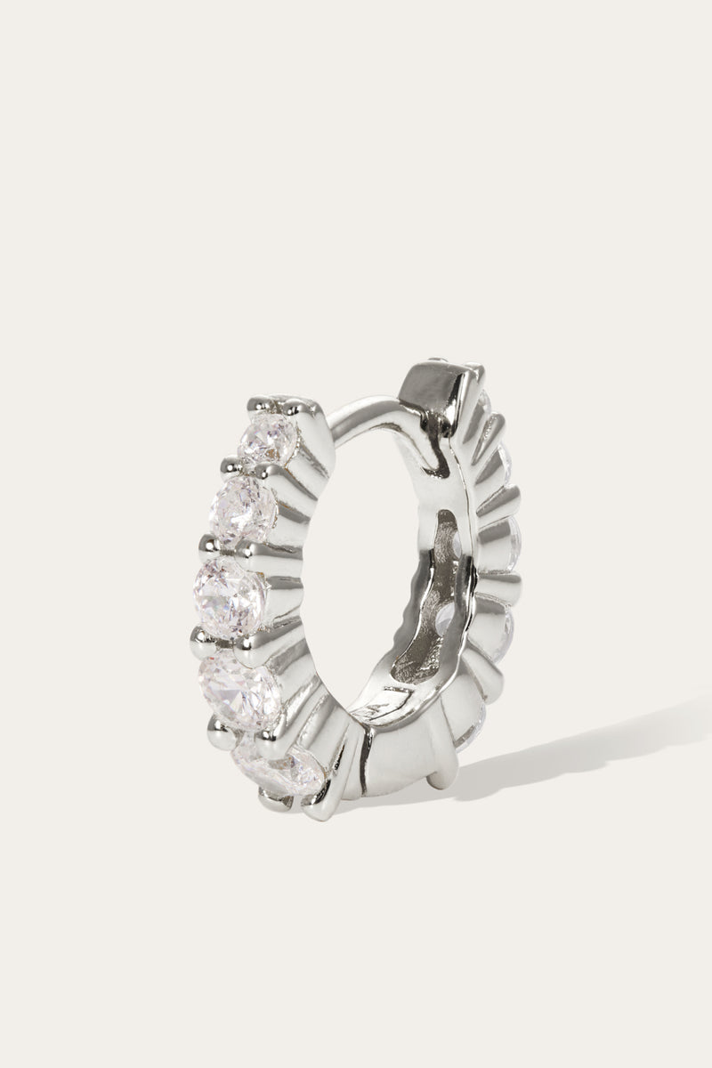 Mini Gala 8.5mm sterling silver huggie