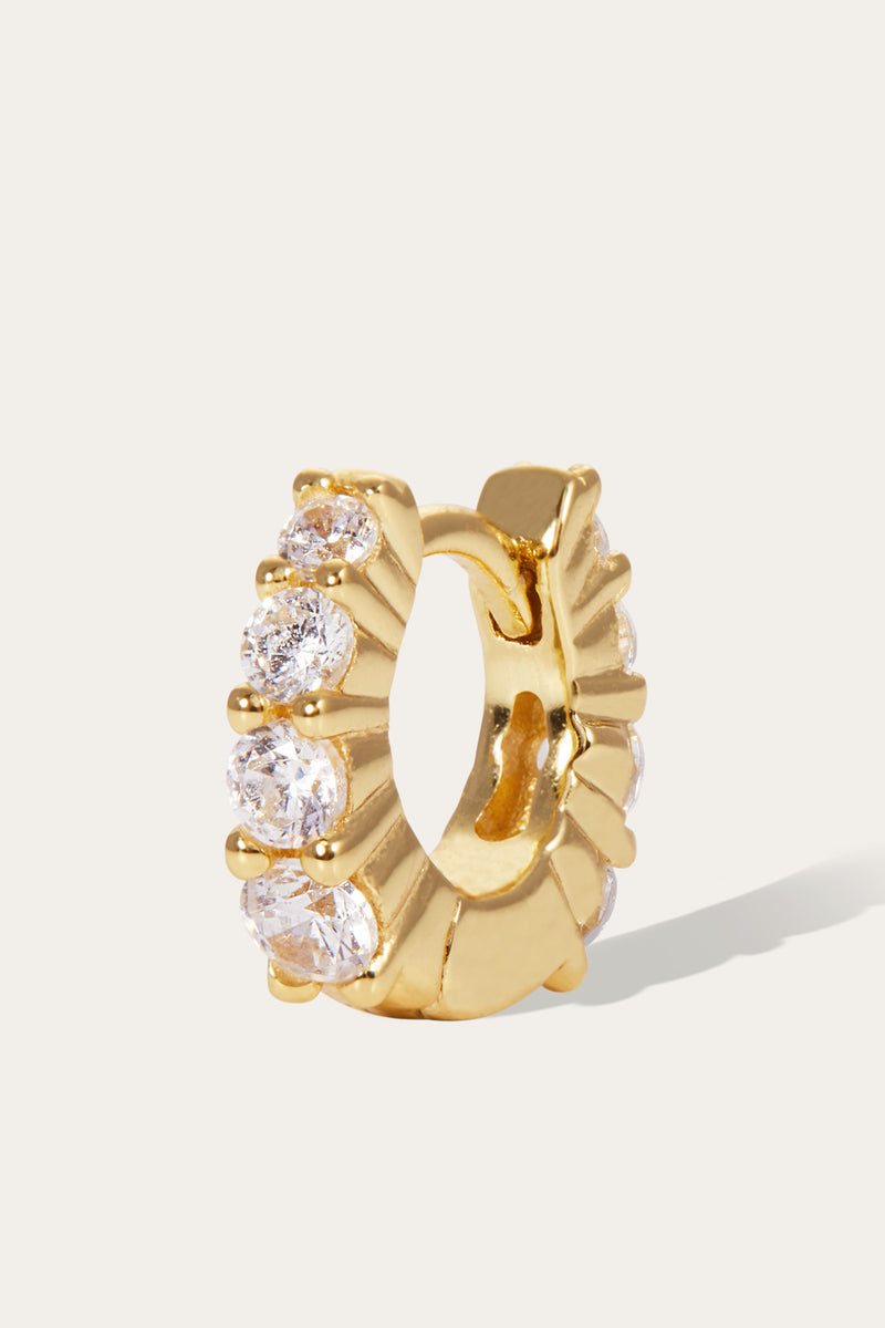 Mini Gala 6.5mm gold vermeil huggie