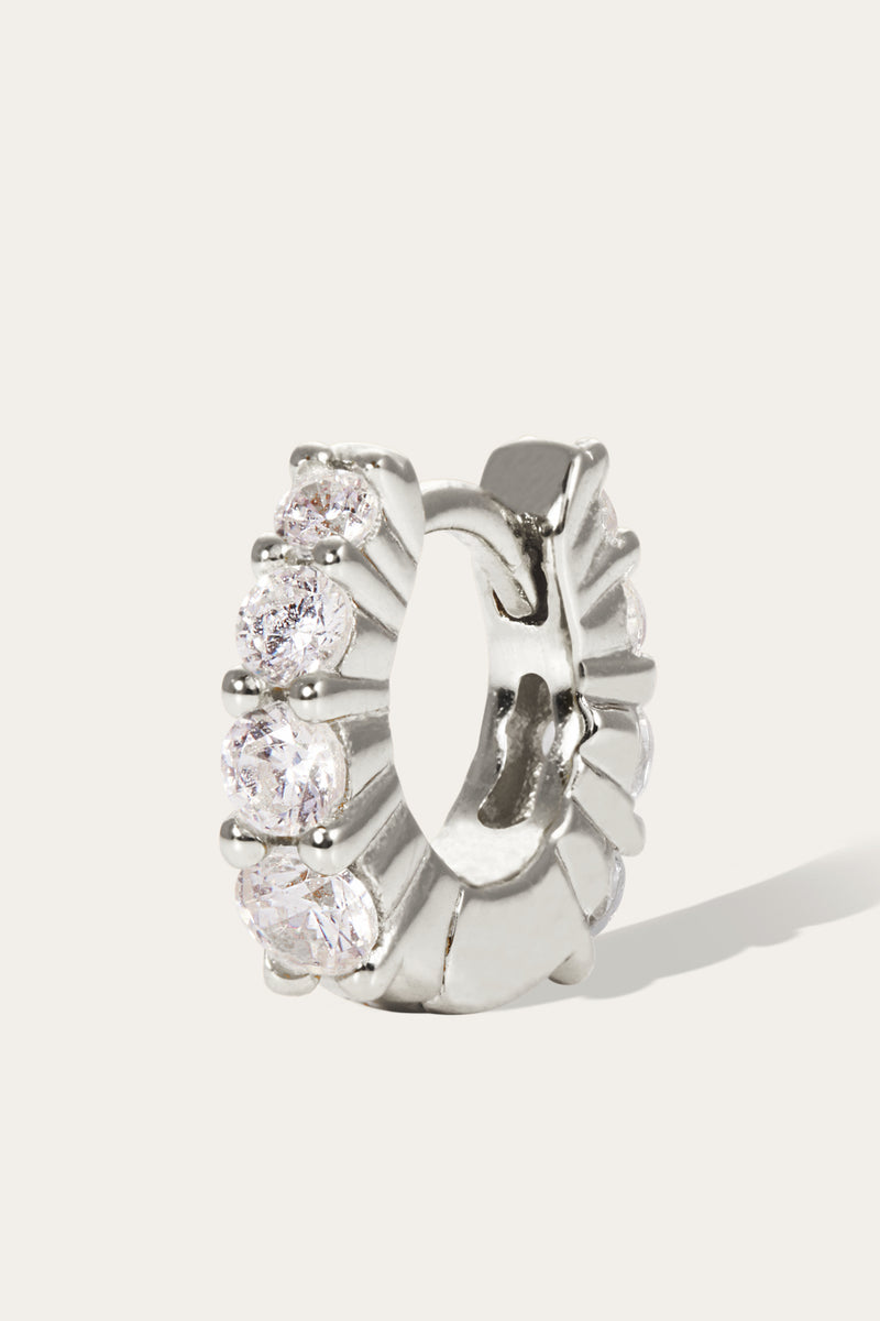 Mini Gala 6.5mm sterling silver huggie