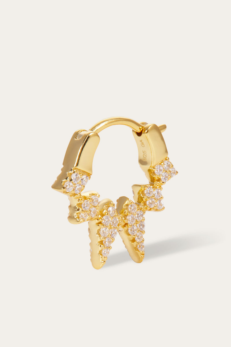 Ziggy gold vermeil huggie