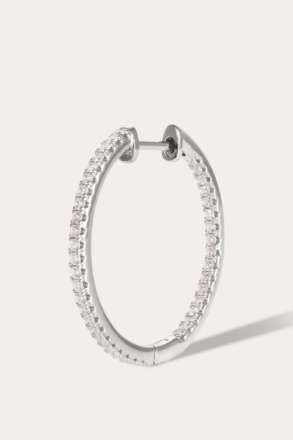 Inside-Out 22 mm sterling silver hoop