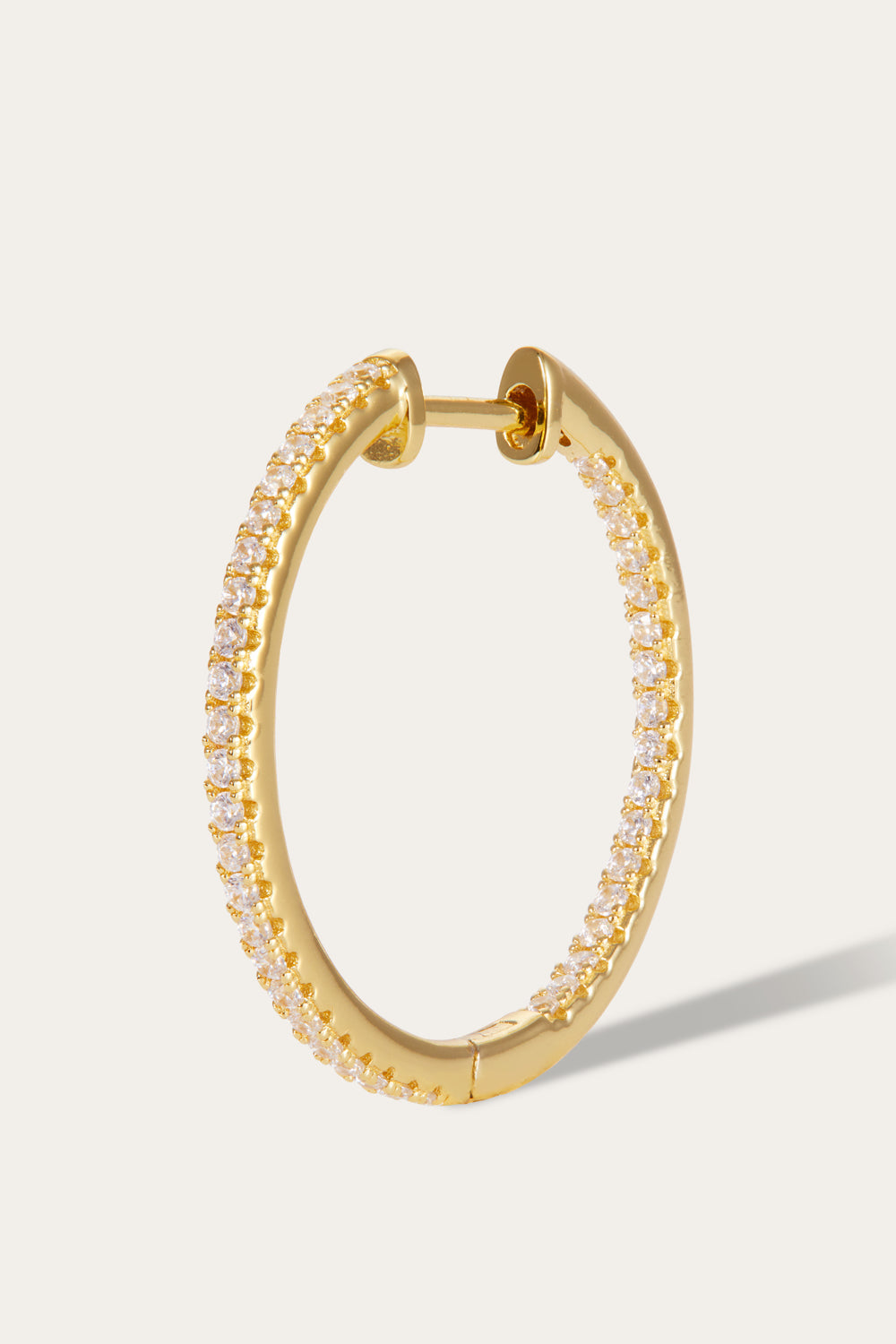 Inside-Out 22 mm gold vermeil hoop