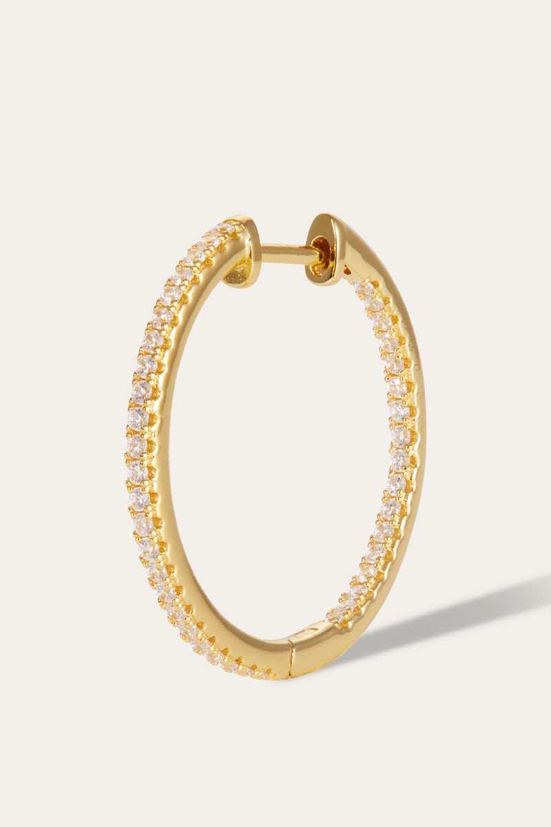 Inside-Out 22 mm gold vermeil hoop