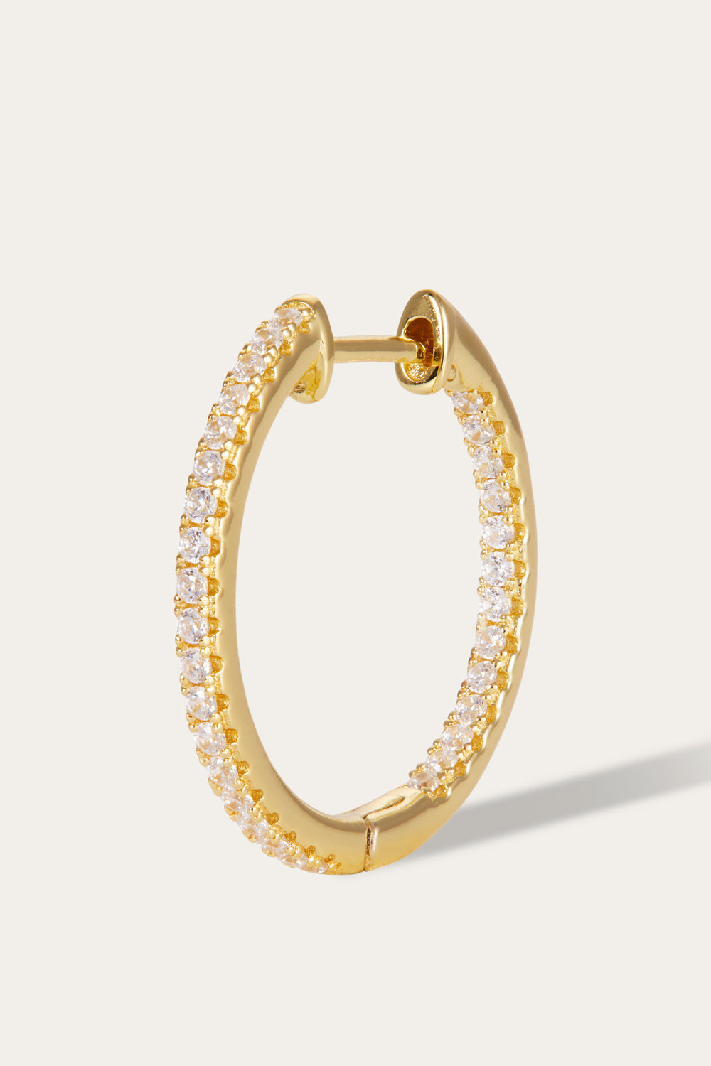 Inside-Out 18 mm gold vermeil hoop