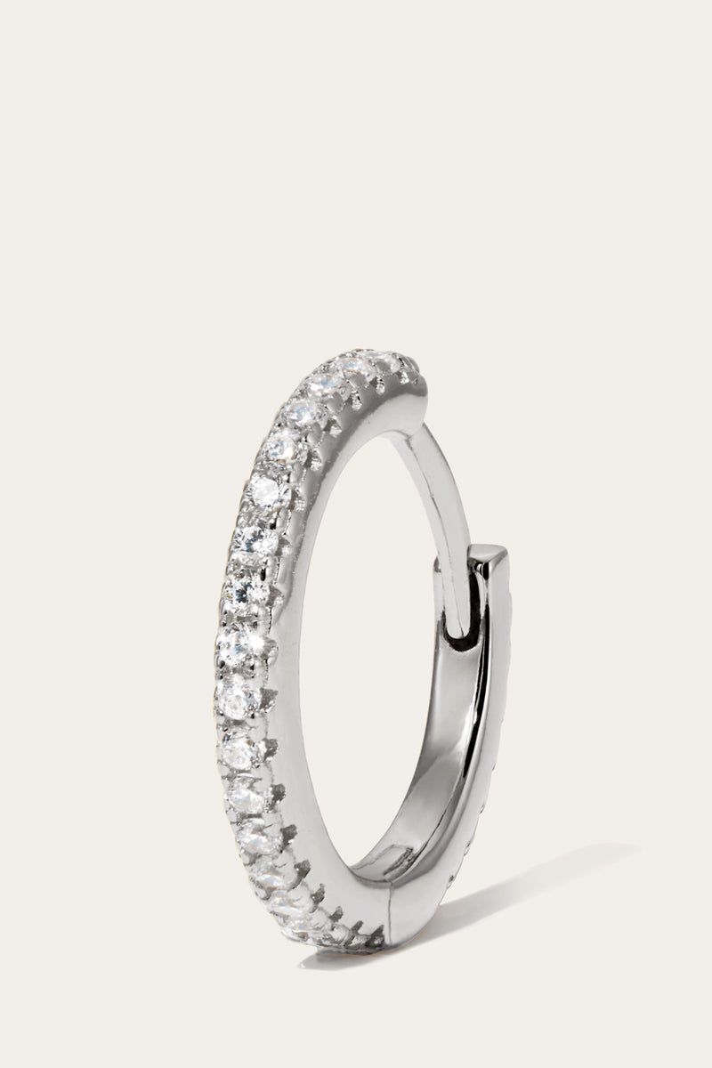 11 mm sterling silver huggie