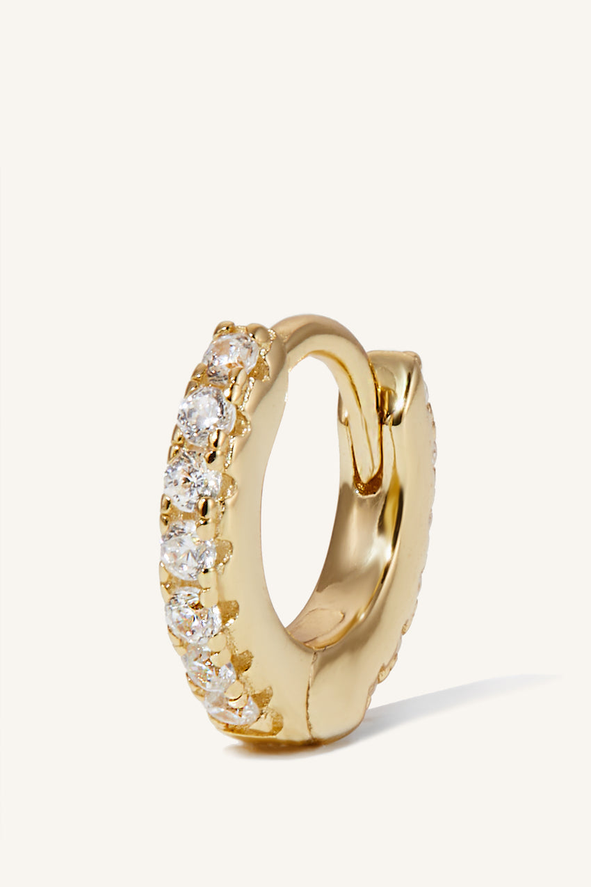 Mini gold huggie earring | Piercing Jewellery | Galleria Armadoro