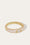 Lara pave with white stone gold vermeil ring