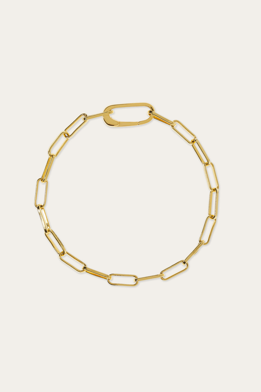 Large link anklet/bracelet gold plated