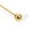 Half circle gold vermeil stud (ball screw)