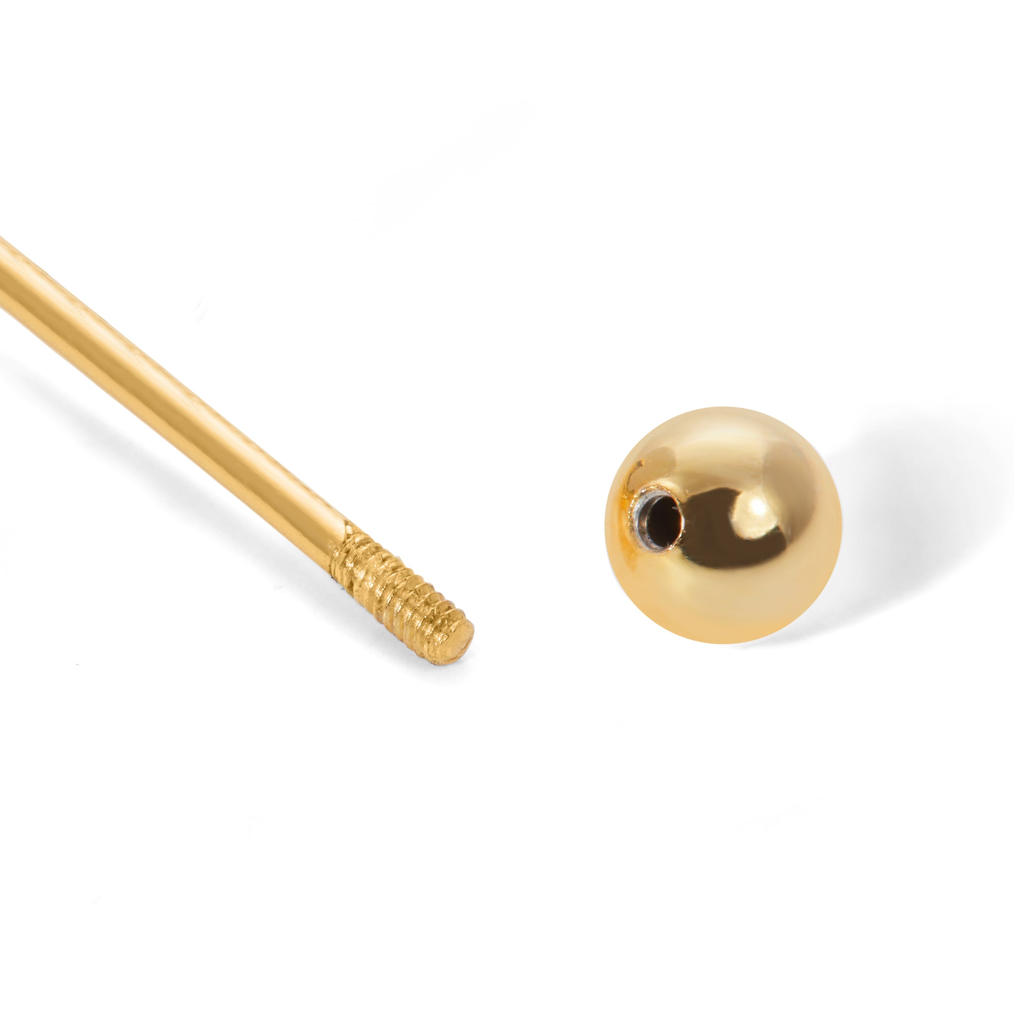 Star gold vermeil stud (ball screw)