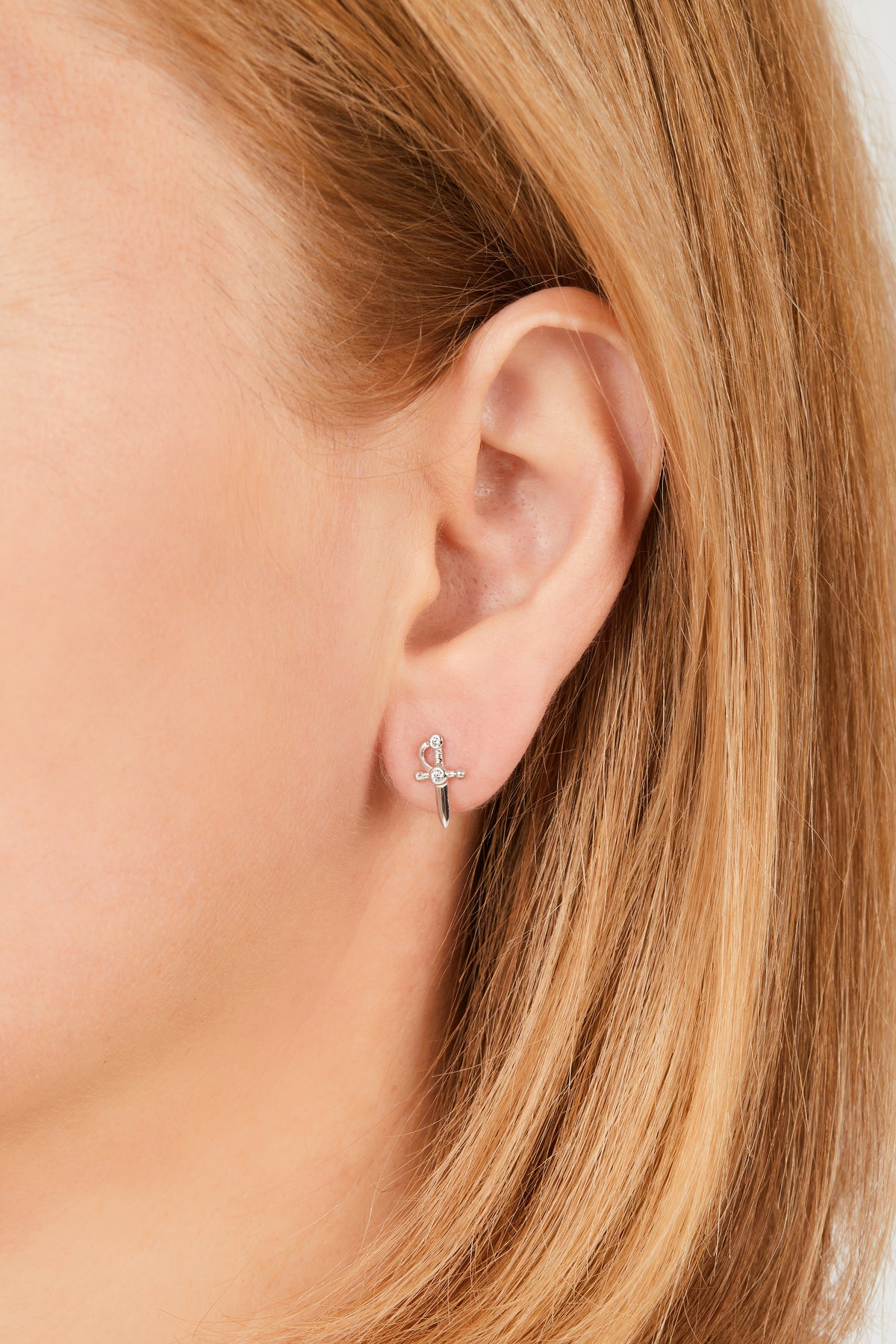 Freya sterling silver stud earring