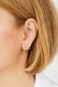 Tasha 8.5 mm gold vermeil huggie