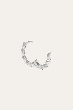 Tasha marquise 12.5mm sterling silver huggie