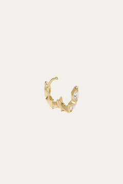 Tasha marquise 8.5mm gold vermeil huggie